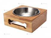 Миска для собак и кошек 180 мл (дерево, металл) - 1 Миска для собак и кошек 180 мл (дерево, металл) - VDALA.PRO - 1