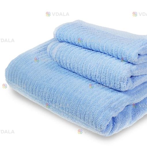 Набор полотенец Supretto 3 шт, голубой Набор полотенец Supretto 3 шт, голубой - VDALA.PRO