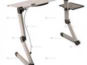 Складной столик для ноутбука с вентилятором, серебристый - 1 Складной столик для ноутбука с вентилятором, серебристый - VDALA.PRO - 1