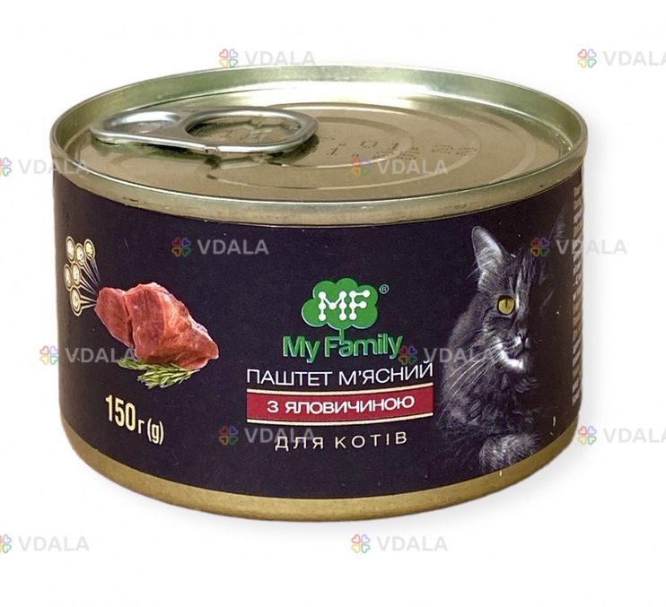 My Family консервы для кошек говядина 150г My Family консервы для кошек говядина 150г - VDALA.PRO