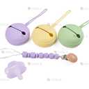 3в1 Футляр-контейнер для пустышки силиконовый + соска + крепление Momm - 2 3в1 Футляр-контейнер для пустышки силиконовый + соска + крепление Momm - VDALA.PRO - 2