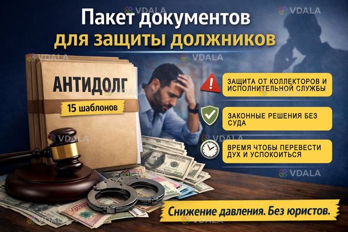 Пакет документов для защиты должников - VDALA.PRO