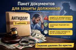 Пакет документов для защиты должников - VDALA.PRO