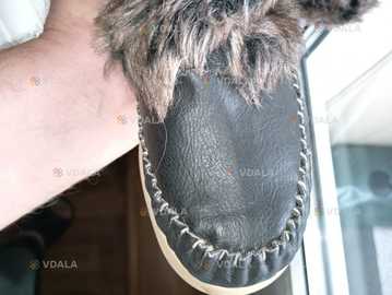 М'які міхові жиночі чоботи з шариками на зав'язці. - VDALA.PRO