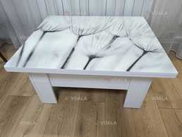 Продам стол раскладной стол тансформер 3 положения белый с принтом - VDALA.PRO