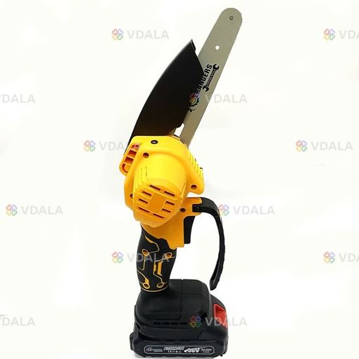 Аккумуляторная цепная пила с шиной 8 дюймов в кейсе (24V, 2 АКБ. Желта - VDALA.PRO