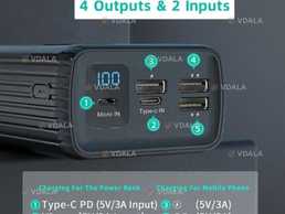 Портативное зарядное устройство для Konfulon A21S Power Bank 40000mah - VDALA.PRO