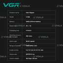 Аккумуляторная машинка для стрижки vgr V-662 green, 7000 rpm, 6 насадо - VDALA.PRO - 2