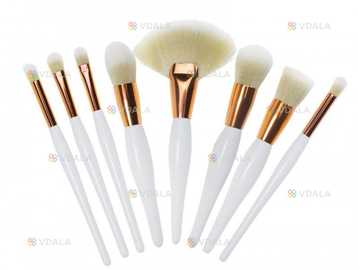 Набор кистей для макияжа 8 шт, цвет белый - VDALA.PRO