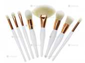 Набор кистей для макияжа 8 шт, цвет белый - VDALA.PRO - 1