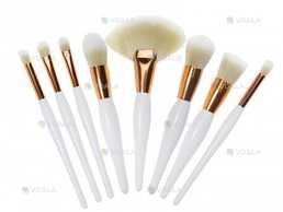 Набор кистей для макияжа 8 шт, цвет белый - VDALA.PRO
