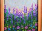 Картина авторская *Пейзаж с цветами*. Акрил, картон, 20 * 30 см - VDALA.PRO - 1