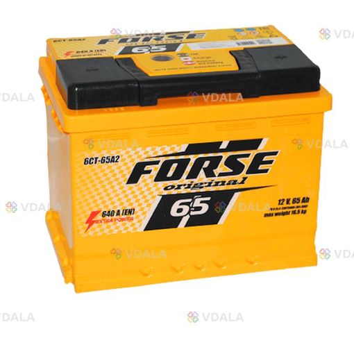 Аккумулятор автомобильный Forse 65Ah 640A R+ 368-18 - VDALA.PRO