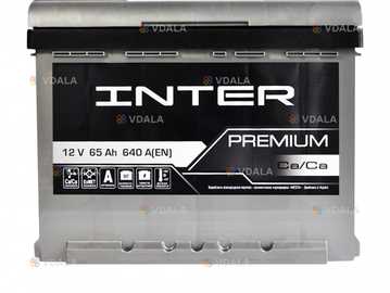 Автомобільний аккумулятор INTER Premium 65Ah 640A L+ 4820219073710 - VDALA.PRO