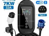 Зарядка для Електро Авто ev авто 32A 7,2 kw 1 фаза Type 2 wifi 5м Шнур - VDALA.PRO - 1
