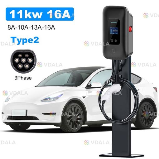 Зарядка для електромобіля jdmex 11 квт 16a 3-фази type 2 - VDALA.PRO