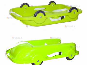 Санки дитячі універсальні 2 в 1 на колесах Салатові - VDALA.PRO