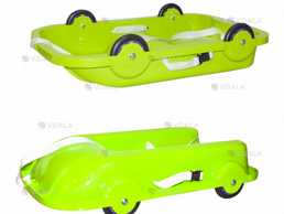 Санки дитячі універсальні 2 в 1 на колесах Салатові - VDALA.PRO