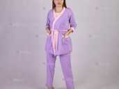 Піжама-трійка халат із піжамою легкі - VDALA.PRO - 1