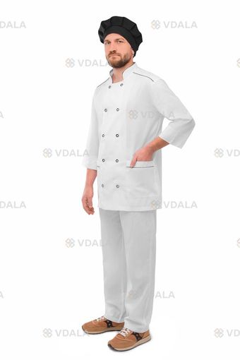 Уніформа для кухарів чоловіча біла - VDALA.PRO