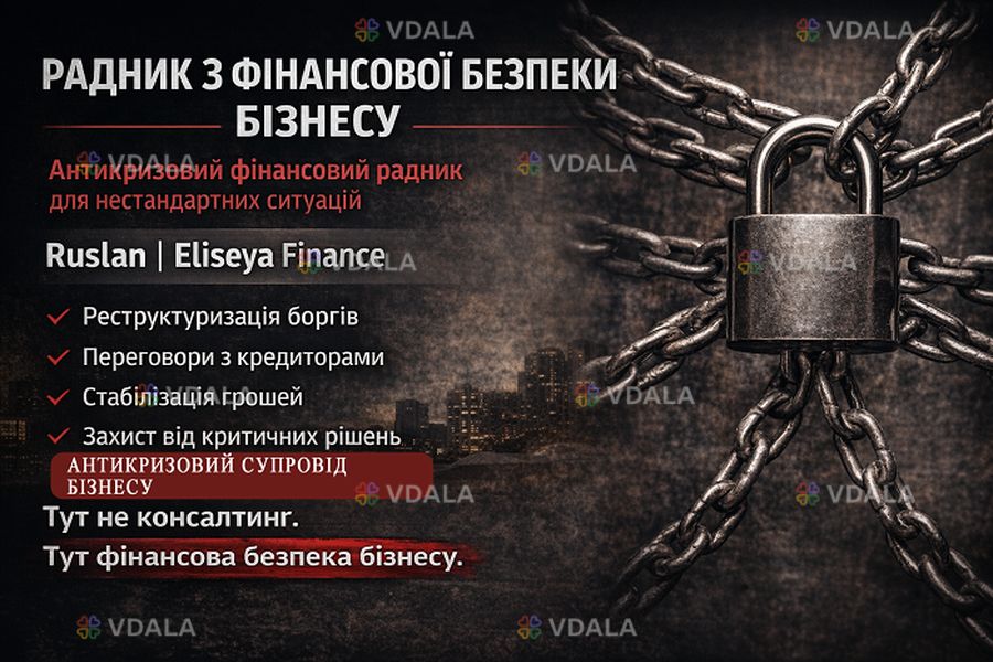 Антикризовий радник з фінансової безпеки Антикризовий радник з фінансової безпеки - VDALA.PRO