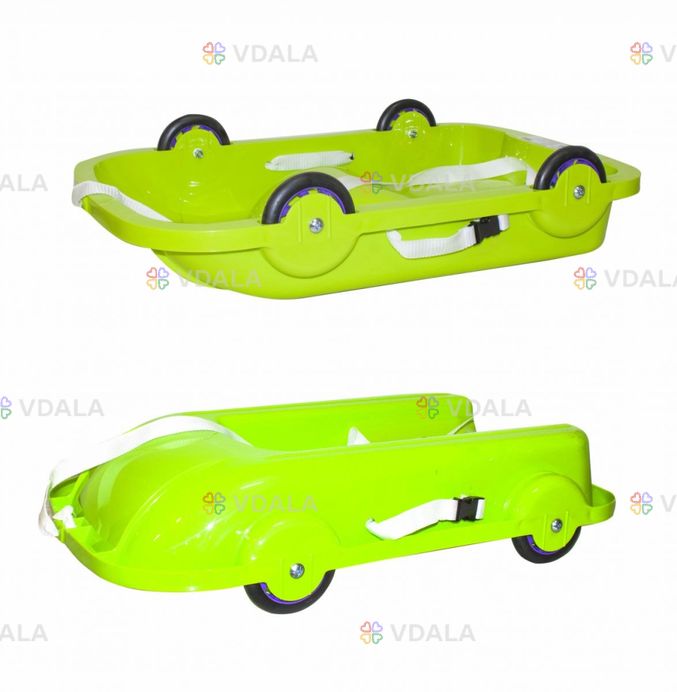 Санки дитячі універсальні 2 в 1 на колесах Салатові Санки дитячі універсальні 2 в 1 на колесах Салатові - VDALA.PRO