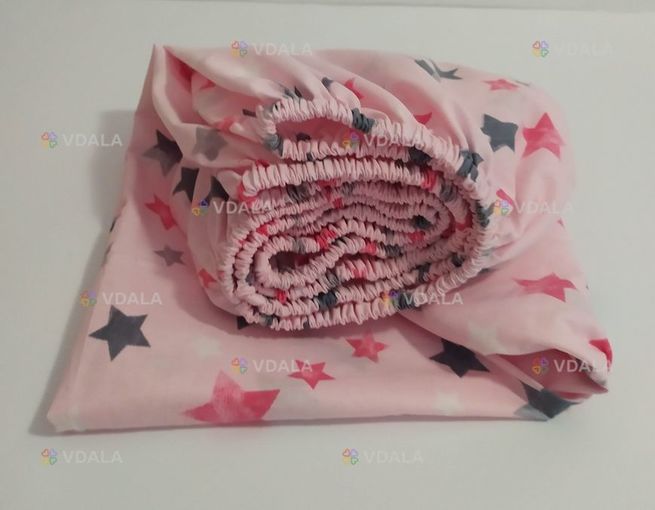 Дитячі простирадла на гумці в ліжечко манеж 120*60*10 см - VDALA.PRO