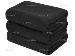 Полотенце махровое черное Турция Black Premium 70*140 - VDALA.PRO