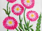 Картина авторская * Маргаритки*. Акрил, картон, 20 * 30 см - VDALA.PRO - 1