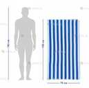 Рушник Cabana бавовна /махра - банні пляжні в басейн Біло - синій - VDALA.PRO - 2