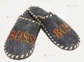 Тапочки для будинку і лазні повстяні Luxyart з вишивкою BOSS - VDALA.PRO - 1