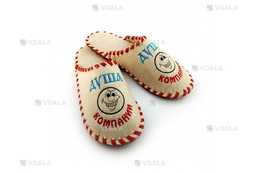 Тапочки для будинку і лазні повстяні Luxyart з вишивкою Душа компанії - VDALA.PRO