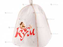 Банна шапка Luxyart Кум, натуральний войлок, білий - VDALA.PRO