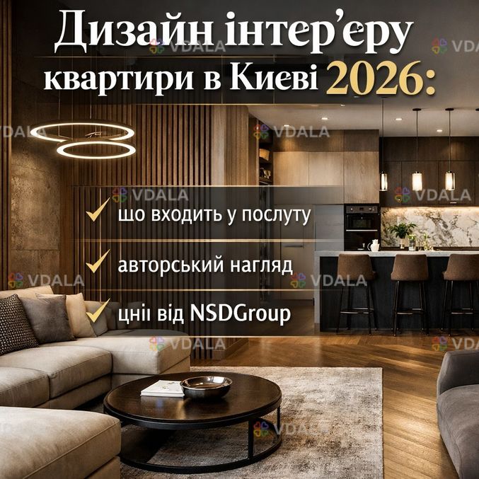 Дизайн інтер'єру квартир у Києві Дизайн інтер'єру квартир у Києві - VDALA.PRO