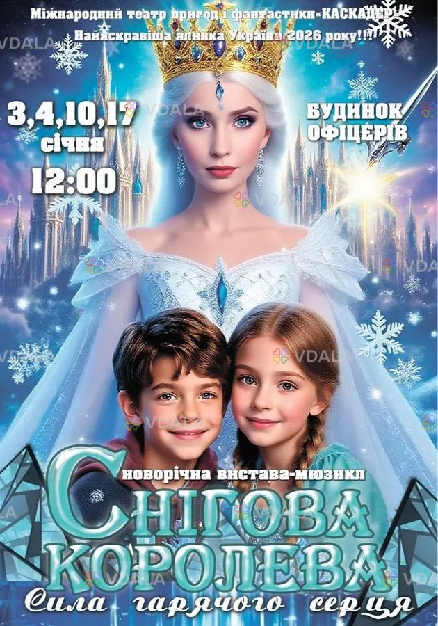 Новорічна вистава-мюзикл «Снігова королева. Сила гарячого серця» Новорічна вистава-мюзикл «Снігова королева. Сила гарячого серця» - VDALA.PRO