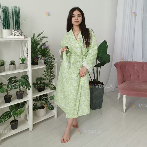 Вафельний халат Luxyart Кімоно розмір (50-52) L 100% бавовна - VDALA.PRO