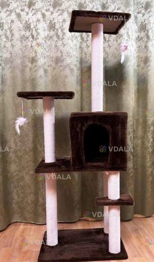 кігтеточка будиночок для кота. дряпка 133*50*40см - VDALA.PRO