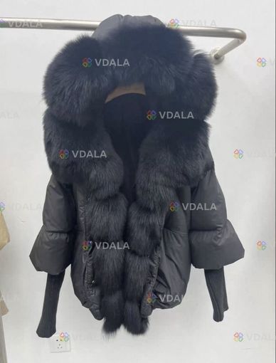 Пухова куртка з натуральним хутром - VDALA.PRO
