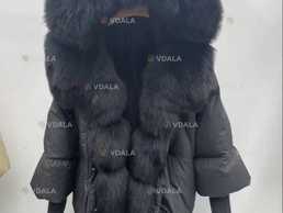 Пухова куртка з натуральним хутром - VDALA.PRO