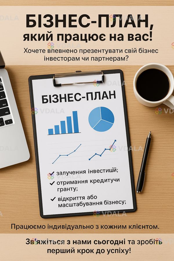 Написання бізнес-планів для грантів та кредитування Написання бізнес-планів для грантів та кредитування - VDALA.PRO
