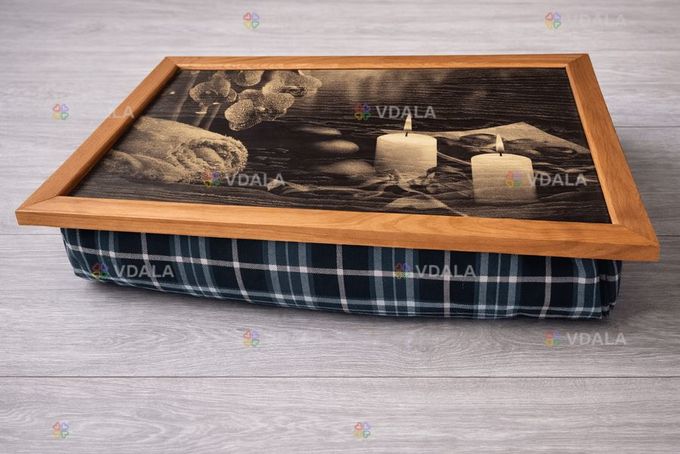 Комфортний піднос-столик на подушці для дому, роботи, відпочинку - VDALA.PRO