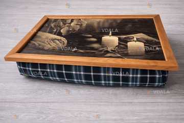 Комфортний піднос-столик на подушці для дому, роботи, відпочинку - VDALA.PRO