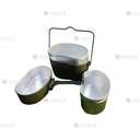 Котелок армейский походный алюминиевый из 3-х предметов - VDALA.PRO - 2