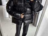 Чорний лакований пуховик - VDALA.PRO - 1