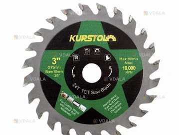 Диск Пильний tct Saw Blade kurstol 75 мм 3 24T Твердий Сплав Купити - VDALA.PRO