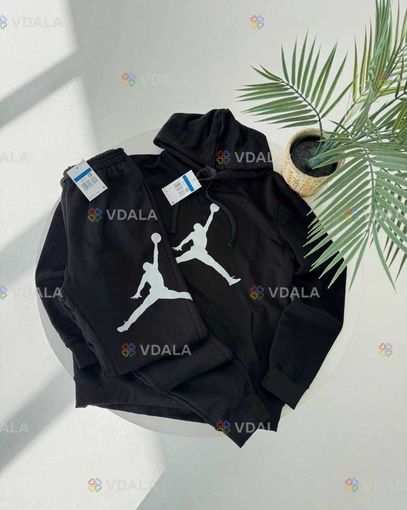 Чорний костюм Air Jordan | Аир Джордан штани і худі - VDALA.PRO
