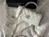 Chanel Mini Flap Handle Bag White Caviar with Silver - - VDALA.PRO - 1