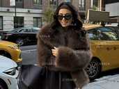 Еко шубка куртка нова oversize трендова накидка шоколадний колір - VDALA.PRO - 1