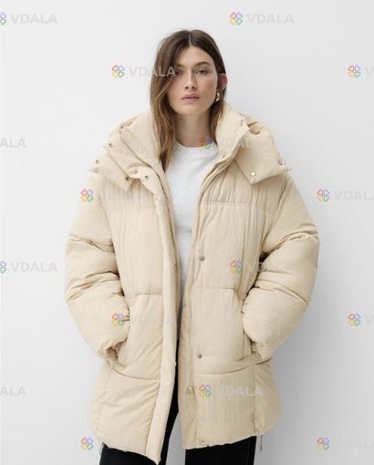 Куртка пуфер oversize пуховик зима капюшон тепла оверсайз нова Bershka - VDALA.PRO