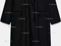 Чорне пальто zara limited максі міді вовна - VDALA.PRO